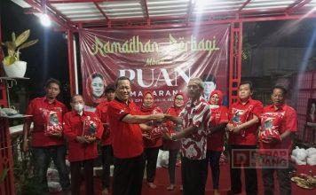 Bambang Tri Saktiono Bagi Sembako Sekaligus Penguatan KomandanTe Stelsel