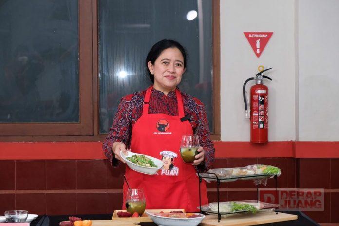 Saat Demo Memasak, Puan Meski Enggak Jago, Harus Bisa Masak