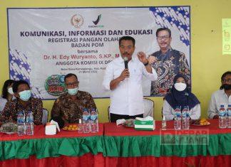 Sapa Masyarakat, Edy Wuryanto Selenggarakan KIE Registrasi Pangan Olahan BPOM