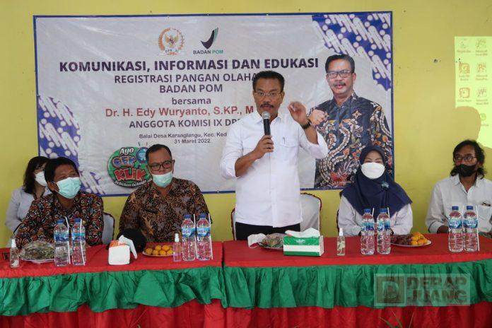Sapa Masyarakat, Edy Wuryanto Selenggarakan KIE Registrasi Pangan Olahan BPOM