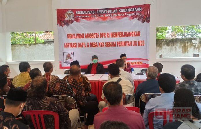 Sudjadi Gelar 4 Pilar Kebangsaan dan Distribusikan Beras dari Puan Maharani