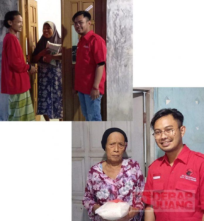 Ngabuburit Asik, Sachrul Bagikan Beras untuk Warga Jenggot