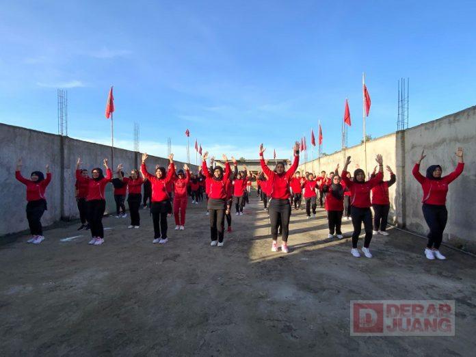 DPC PDI Perjuangan Kudus Turut Serta Geliatkan Senam Indonesia Cinta Tanah Air