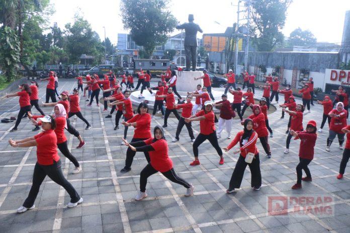 Serempakkan Gerakan, PDI Perjuangan Salatiga Adakan Latihan Senam SICITA