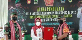 Sri Mulyani Buka Program TMMD Ke-113 di Desa Nanggulan