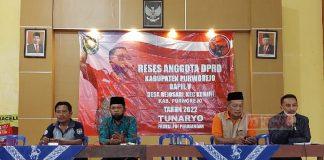 Gelar Reses, Tunaryo Siap Respon Cepat Aspirasi Masyarakat