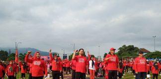 Gebyar SICITA PDI Perjuangan Banjarnegara Merahkan Alun-alun