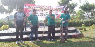 HUT Bhayangkara ke-76, Bung Dance Ikuti Kerja Bakti Polres Salatiga