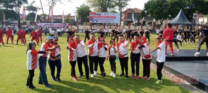 HUT Bhayangkara ke-76, Bung Dance Ikuti Senam Bersama