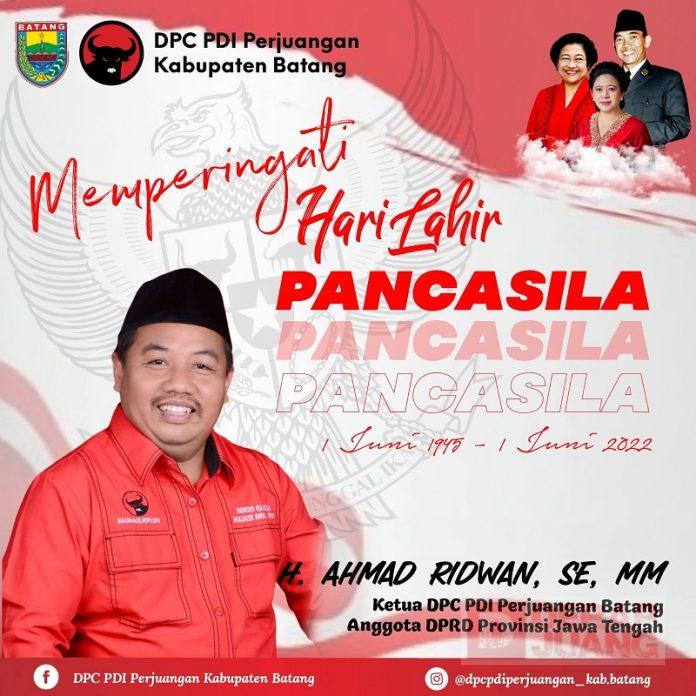 Hari Lahir Pancasila, Ridwan Mari Bersama Bangun Semangat Gotong Royong