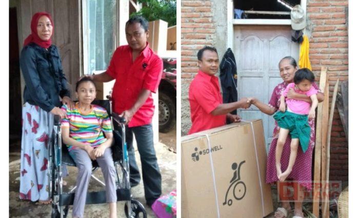 Lewat Aspirasi, Junarso Berikan Kursi Roda Bagi Penyandang Disabilitas Bumiharjo