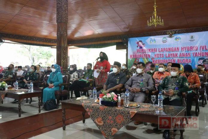 Wabup Etik Ikuti Giat Verifikasi Kabupaten Layak Anak