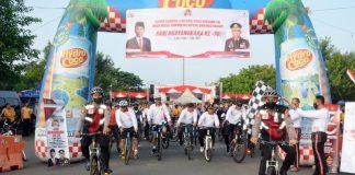 Rober Meriahkan Fun Bike dan Senam Gembira HUT Bhayangkara