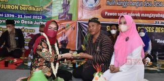 Bupati Etik Apresiasi Tasyakuran Hari Jadi Desa Juron