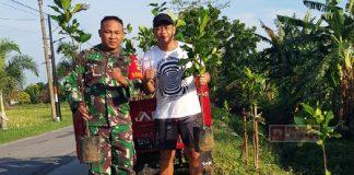 Bersama Babinsa, Mas Ful Tebarkan Energi Positif Galakkan Penghijauan