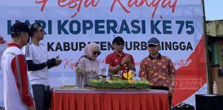 Bersama Bambang Irawan, Bupati Tiwi Hadiri Puncak Hari Koperasi “Pesta Rakyat”