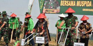 Sri Sumarni Tanam Jagung Bersama Komando Resor 073/Makutarama