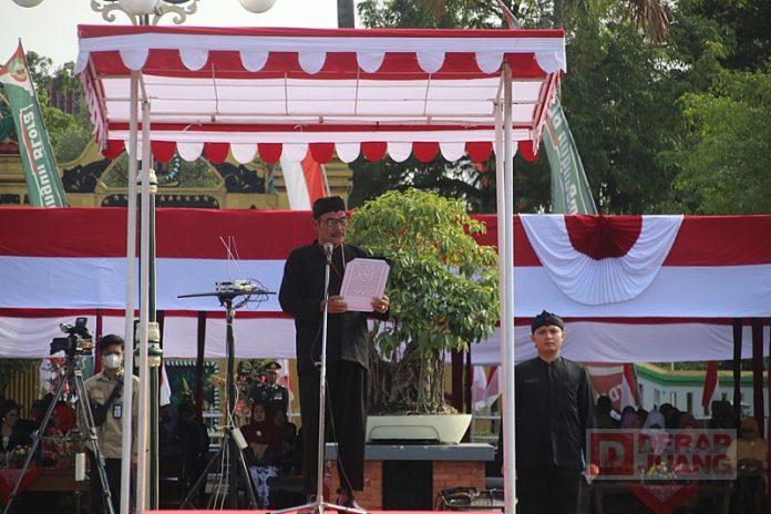 Ketua DPRD Blora Bacakan Teks Proklamasi di Upacara HUT ke-77 RI