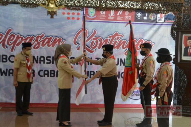 Lepas Kontingen Jamnas XI Kwarcab Purbalingga, Bupati Tiwi Tampilkan Performance Terbaik