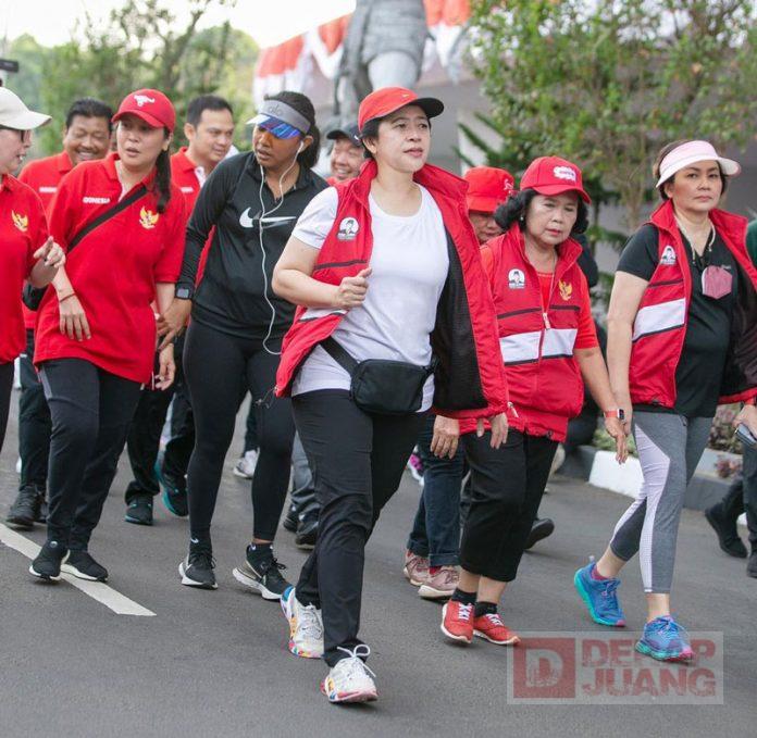 Mbak Puan Ajak Jurnalis Jogging Bareng di GBK