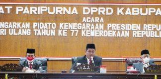 Paripurna DPRD, Ali Badrudin Ikuti Pidato Kenegaraan Presiden RI