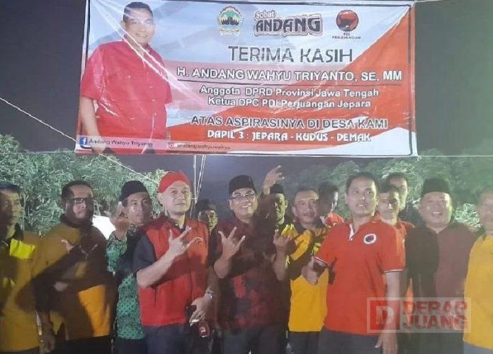 Perkuat Teritori, Andang Resmikan Jalan Desa Bersama Arif Wahyudi