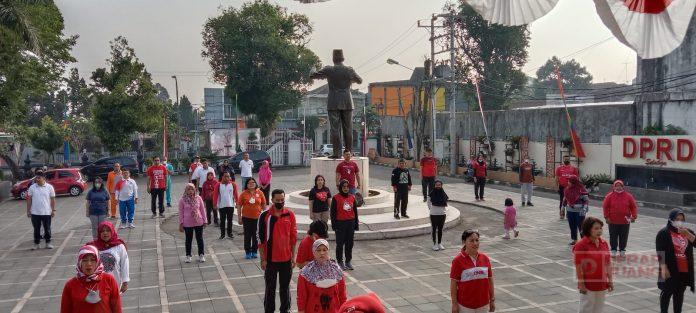 Semarakkan HUT RI ke-77, Bung Dance Selenggarakan Senam dan Lomba