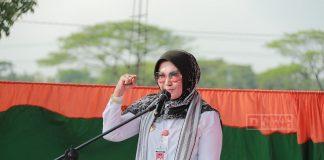 Sri Mulyani Kunjungi Stand UMKM di Pedan Fair