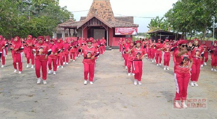 Antusiasme Ibu-Ibu Muda Ikuti Senam Indonesia Cinta Tanah Air Serentak Seluruh Jateng