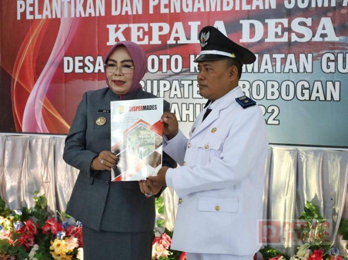 Bupati Grobogan Minta Kepala Desa Terlantik Berlakukan Transparansi Menyeluruh