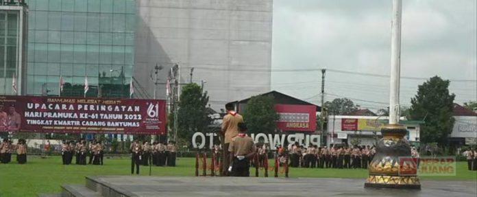 Bupati Husein Pimpin Apel Besar Hari Pramuka Tingkat Kabupaten Banyumas