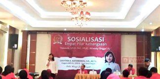 Sosialisasikan 4 Pilar Kebangsaan, Mbak Casytha: Pemuda Harus Disiplin