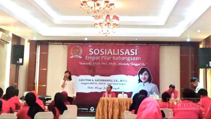 Sosialisasikan 4 Pilar Kebangsaan, Mbak Casytha Pemuda Harus Disiplin