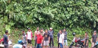 2 Pohon Tumbang di Temburong, PAC Lebakbarang Gotong Royong Bersihkan Area