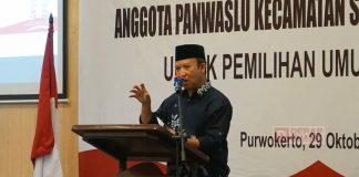 Bersama Sadewo, Bupati Husein Hadiri Pelantikan Panwaslu Kecamatan se-Kab. Banyumas