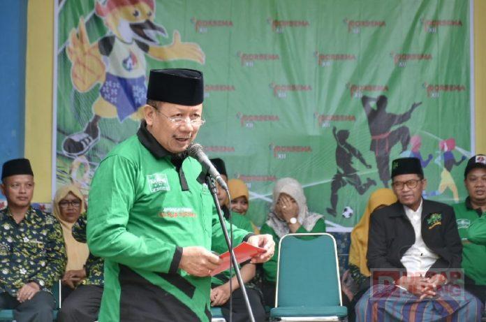 Buka Kegiatan Porsema, Bambang Warga NU dan Pemda Selalu Bersinergi