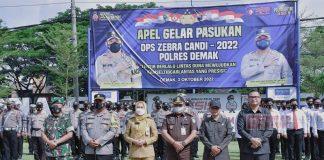 Bupati Demak Hadiri Apel Gelar Pasukan Ops Zebra Candi 2022