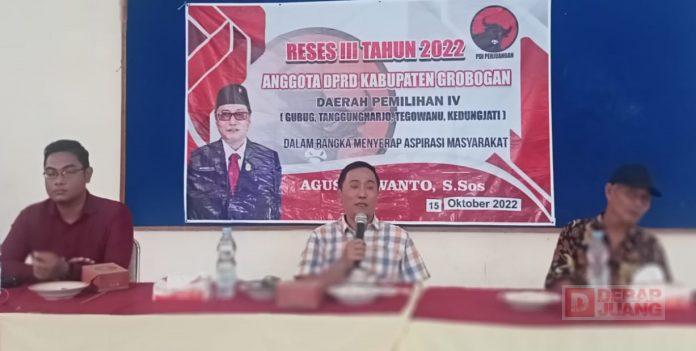 Gelar Reses di Desa Ngroto, Agus Siap Dukung Penuh Pembangunan Desa