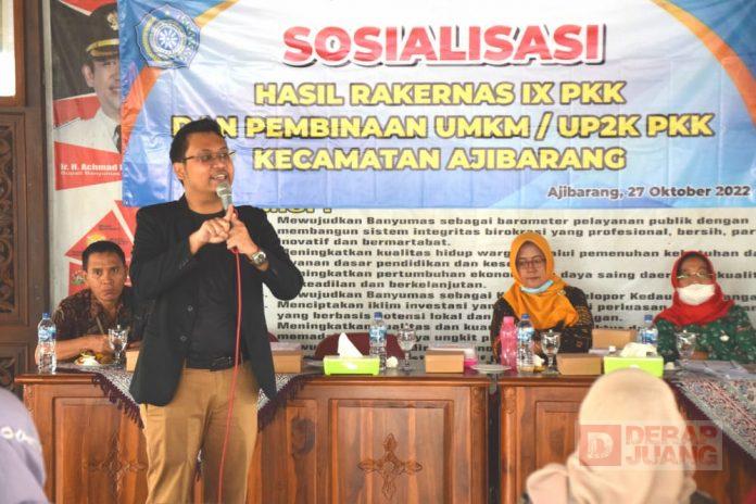 Husna Sosialisasikan Hasil Rakernas IX PKK dan Pembinaan UMKMUP2K PKK Ajibarang