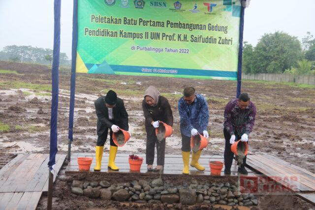 Peletakan Batu Pertama, Bupati Tiwi Kampus 2 UIN Saizu Resmi Dibangun di Purbalingga
