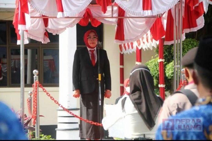 Sri Sumarni Pimpin Upacara Hari Kesaktian Pancasila dan Beri Penghargaan Kapolres