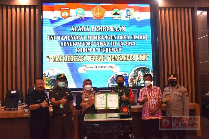 TMMD Sengkuyung Tahap III Dimulai, Jalan Rejosari Mijen Demak Akan Dibeton