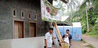 Warid Beri Bantuan Material Bangunan Kepada Warga Terdampak Tanah Longsor