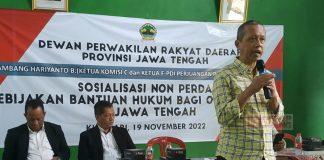 BHB Gelar Sosialisasi Non Perda Tentang Kebijakan Bantuan Hukum Bagi Orang Miskin Jawa Tengah