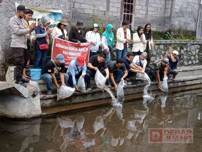 Bung Dance Hadiri Giat Senam Tera dan Penebaran Benih Ikan di Kali Benoyo (2)