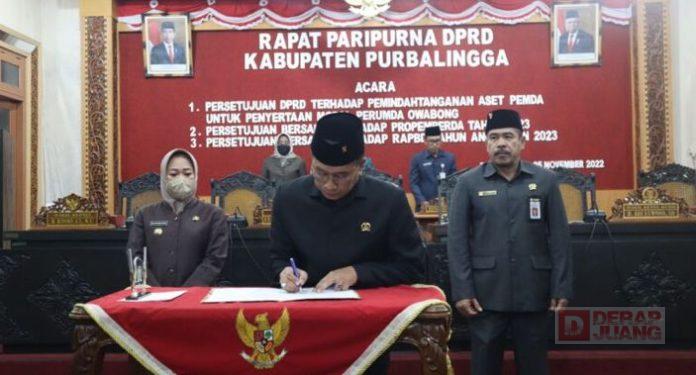 DPRD dan Pemda Purbalingga Setujui Bersama RAPBD Tahun 2023