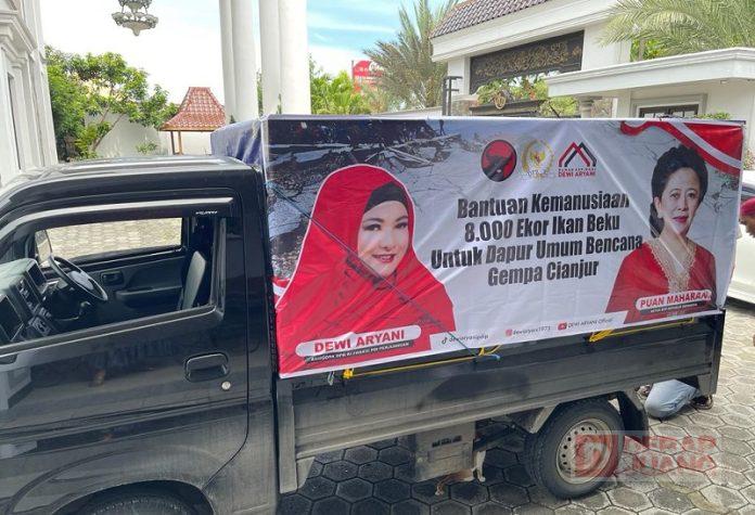Dewi Aryani dan DPC Tegal Kirim 8000 Bandeng Beku ke Cianjur (2)