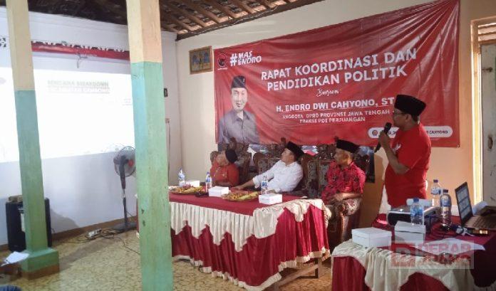 Endro Dwi Cahyono Bersama PAC Gembong Gelar Rakor dan Pendidikan Politik