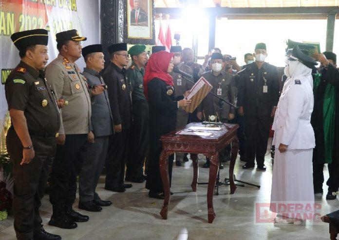 Lantik Kades, Mbak Eisti Harapkan Kerja Nyata dan Kolaborasi Aktif