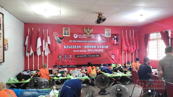 Peringati Hari Pahlawan, Banteng Banyumas Selenggarakan Donor Darah